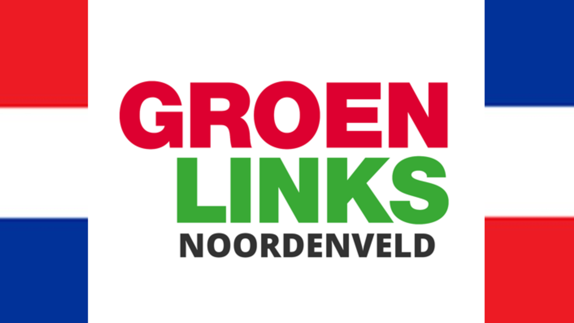 GroenLinks met twee vlaggen